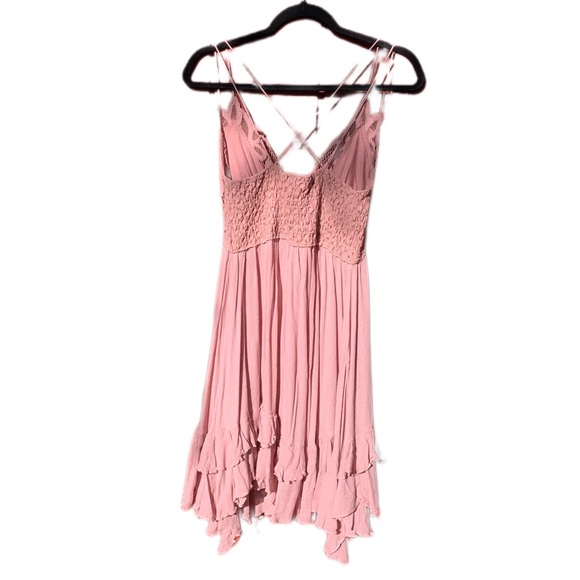 NWT Free People Asymmetrical Adella Dress in Dusty Rose Large - Picture 5 of 6